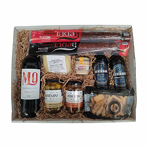 Estuche Picoteo 9 - Vino Montequinto, Cervezas Sevebrau embutidos y más