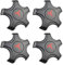 Tesla Modell 3 Nabenkappen für Radnabenkappen Aero Wheels Cap Kits für Original Standardfelgen [Titan Deep Grey mit rotem T-Logo]