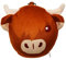 Puckator Relaxeazzz Plüsch Highland Coo Kuh Reisekissen & Schlafmaske