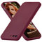 UEEBAI Coque Silicone avec iPhone 7 Plus/iPhone 8 Plus, Antichoc Extrême Mat Toucher Doux Confortable Antirayures Dos Rigide Coque Guardian (Niveau Militaire Protection) - Vin Rouge