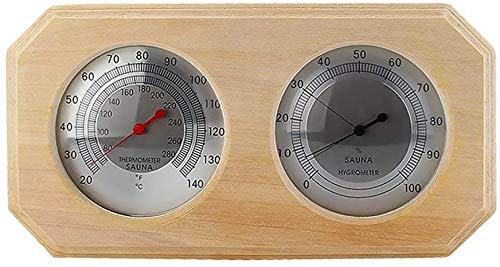 Hygrothermographisches Thermometer aus Holz für Sauna-Raum, Hygrometer, Saunazubehör, Zubehör (#1)