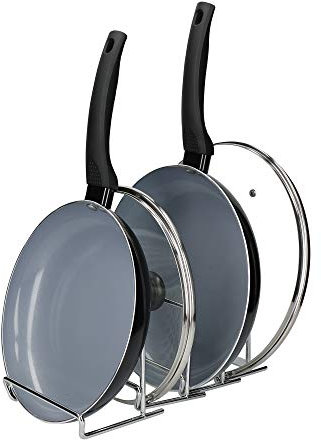 MasterClass Smart Space Rejilla para Almacenar Sartenes y Tapaderas para Ahorrar Espacio de Metal Expandible 12 x 15.5 x 12 cm