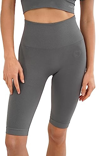 STARK SOUL Radler Shorts - High Waist für Damen - grau, Größe M