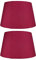 2 Pack - Burgundy 12 Cotton Tapered Drum Vintage Lampshade with Reversible Gimble & Shade Reducing Ring to Fit All Types of Lampholders - Rolled Edges - Hard Lined - Sold in Pairs
