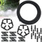 YAANBUNB 5M Wischwasserschlauch Reparaturset 4mm Spritzwasserschlauch Auto Windschutzscheibe Washer Spray Nozzle Kit Universal Scheibenwaschanlage Schlauch mit 30 Schlauchverbinder für Scheibenwischer