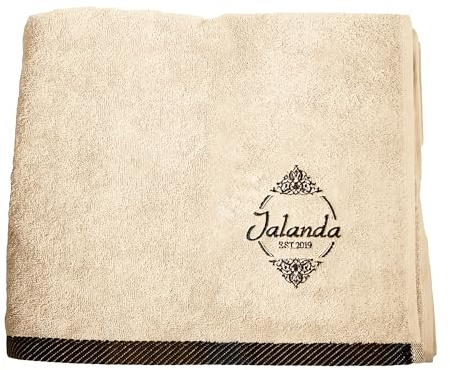 jalanda Saunatuch | 1 Stück | 550 g/m² | 80x200 cm (Creme beige) | Oeko-Tex 100 Zertifiziert