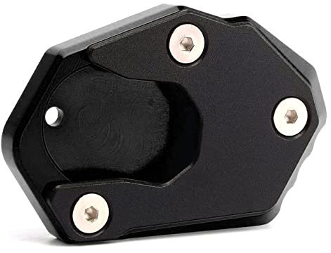 MOWOK Zubehör für Kawasaki Z900 Z800 Z650 Z900RS Z900SE Z1000 Z1000SX Ninja 650 1000 ninja1000sx ER6N ER6F ZX6R ZX10R 2023 2024 2025 Motorrad Seitenständer Vergrößern Ständer Platte (Schwarz)