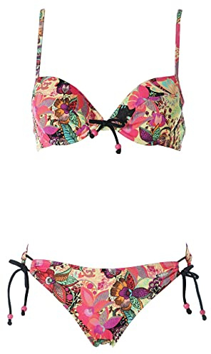 Bademode Buffalo Damen Push Up Bikini Blumen Print