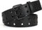 LEACOOLKEY Doppelter Ösengürtel aus PU-Leder, Punk-ästhetischer Gürtel für Damen, Jeans, 2-Loch-Gürtel, 1,5 breit