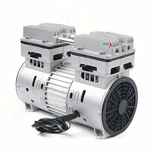 Futchoy Compresor silencioso de aire comprimido, 750 W, sin aceite, 8 bar, corredor, 145 l/min, 1400 rpm