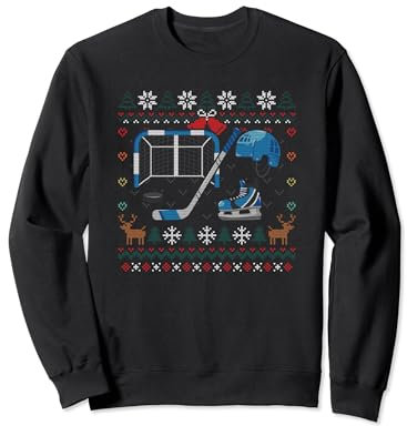 Ice Hockey Ugly Christmas Sweater Eishockey Weihnachten Sweatshirt