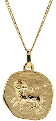 trendor Halskette mit Sternzeichen Widder Gold 333/8K Ø 16 mm 41920-04-50 50 cm