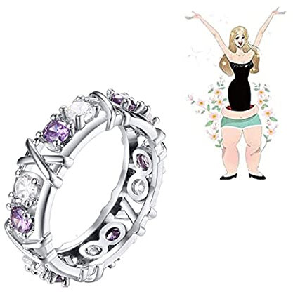Moissanite Magnetologie Lymphvermögen Ring X-Ring Moissanit Kreuz Ring Entlastung Blutkreislauf und Lymphknoten Zirkon Magnetring Gewichtsverlust Ringe