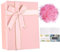 Boîte cadeau, petite boîte en carton, boîtes cadeaux avec couvercle pour Noël, anniversaire, fête, emballage cadeau, avec du raphia, 2 cartes de vœux - Rose