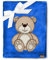 Be Mammy Warme Kuscheldecke Babydecke Blanket Baby Geschenk BE20-168 (Dunkelblau - Bär)