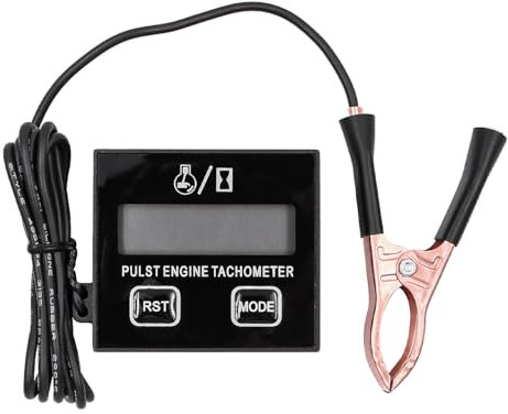 POFET Digital Tachometer Inductive Tachometer with Hour Meter Battery Interchangeable for chainsaws lawn mowers and motorcycles