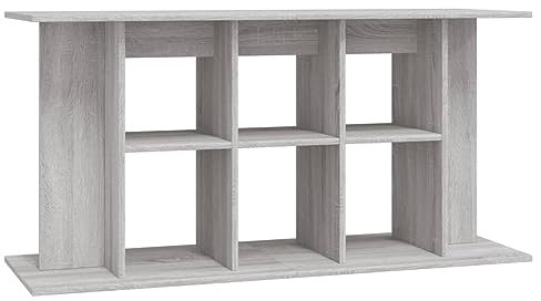 vidaXL Aquarium Stand in Grey Sonoma, Made of Durable Engineered Wood, with Ample Storage Space - 120x40x60 cm