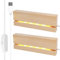 LED Lichter Display Basis, 2 Stück Led Sockel Holz, Desktop LED Leuchten Sockel, Led Display Basis, Display-Basis, Hölzerne Beleuchtete USB-LED-Lichtsockel, Rechteckig LED-Lichter Display Ständer