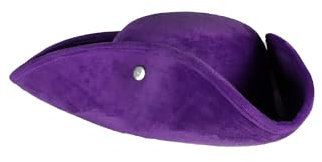 PARTY DISCOUNT NEU Dreispitz Flair aus Samt, lila, Kopfweite 59-60cm