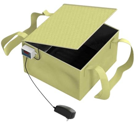 Caja calentadora de pan, panera aislada para acampar, caja de prueba lavable con aislamiento térmico, bolsa de pan calentada con apagado automático, contenedor de almacenamiento para hacer pan Camping