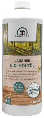 BIO Holzöl universal (1 Liter) lebensmittelecht für innen, geruchslos, farblos für Möbel, Holzböden, Pflanzgefäße - Pflegeöl