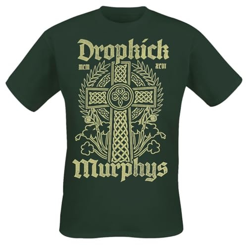 Dropkick Murphys Celtic Cross Männer T-Shirt grün Band-Merch, Bands