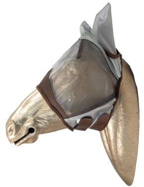 Kentucky Horsewear - Fliegenmaske - Classic mit Ohren - Silber - Fliegenmaske Full