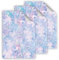 12 Geschenkpapier-Bögen hochwertige reißfeste Geschenkverpackung für Frauen Freundin Kirschblüten Aquarell lila blau für kleine Geschenke für Geburtstag Weihnachten (12 Bögen je A3-Format)