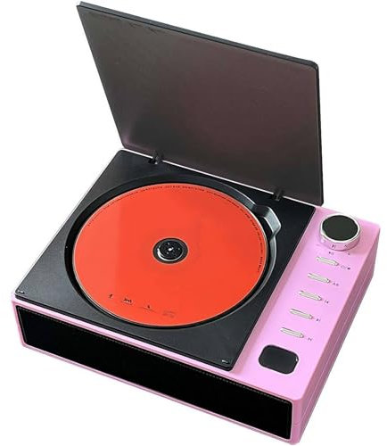 Portable CD Player Wireless Bluetooth Speaker with Stereo Sound, Rechargeable CD Player Bluetooth for Car/Home with Remote Control, Purple