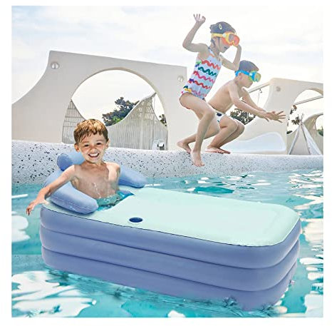 Baignoire gonflable portable pour adultes avec pompe à air électrique, baignoire pliable portable intérieure ou extérieure et baignoire à glace, baignoire gonflable autoportante avec appui-tête pour