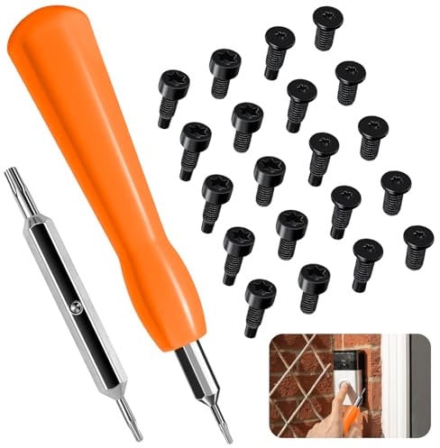 Ring Doorbell Screwdriver Replacement - Ring Doorbell Screws 2nd Generation Ring Battery Screws, Double-Ended T6 T15 Security Screws Spare Screws for Ring Doorbell (Orange)