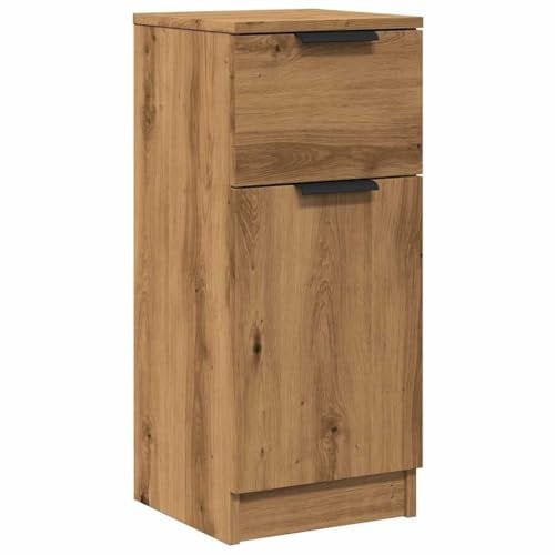 vidaXL Buffet chêne Artisanal 30x30x70 cm Bois d'ingénierie, Armoire, Meuble de Rangement, Organisateur de Maison, Placard, Meuble latéral