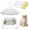 40 Pcs Cat Litter Tray Liners, Cat Litterliners with Drawstring Scratch Resistant & Leak Proof Cat LitterBags Heavy Duty for Medium Pet Cat LitterBox Liners, Durable Convenient Tidy - 45X79 CM