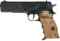 Polizei Pistole Powerman Schwarz 22 cm 8-Schuss-Pistole Spielzeug-Pistole Agent Kostüm-Zubehör Fasching Karneval