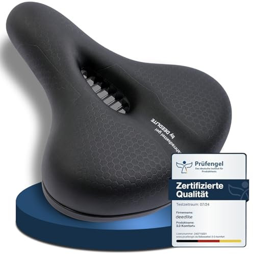 Deedlite Bike Sattel Premium Universal Sattel Pro 3.0 - Endlich Schmerzfrei Radfahren | Bequem Weich Memory Schaum Radsattel
