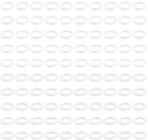 YIXISI 100 Pièces 10.2x15x1/2 mm Rondelles pour Gonds de Porte, Rondelles en Charnière de Porte Plastique, Rondelles en pour Porte de Chambre, pour Charnières de Porte Contre Les, Blanc Nylon