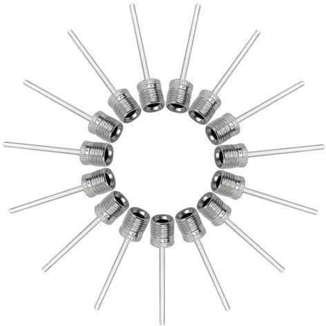 Ball Pump Inflation Needle (Pack of 15) - Stainless Steel Air Pump Needles - Ideal for Blowing Up Football, Basketball, Volleyball, and All Other Sports Balls