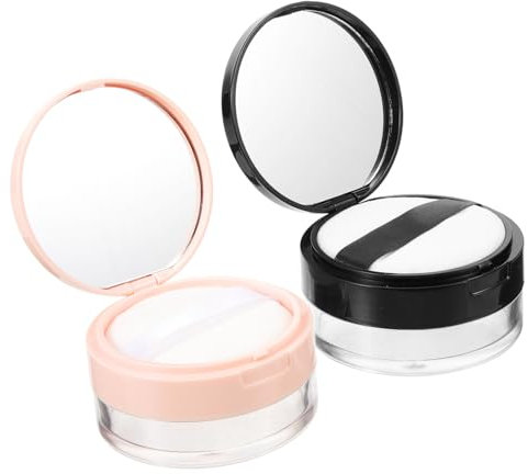 2 Stücke Boxen Spender Formel Nachfüllbare Puderdosen Behälter Für Make-up-puder Zug Setzen Sichter Behälter Für Körperpuder Reisen Mit Pulverbehältern Reisepulverbehälter Plastik Generisch