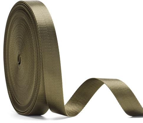 KINGLAKE Tree Ties Straps, 72Feet 2.5cm Nylon Webbing Straps Sage Green Heavy Duty Garden Plant Ties for Tree Support Stakes Luggage Staking Guying