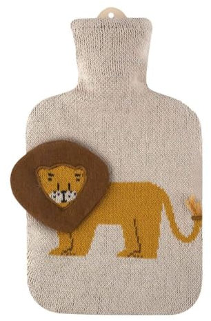 Wärmflasche mit Bezug Löwe Lennard Wärmflasche mit Baumwoll-Strickbezug