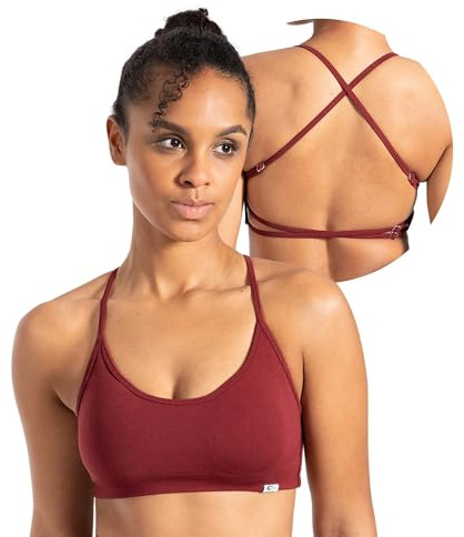 SMILODOX Sport BH Damen Sena, Shaped Fit mit offenem Rücken & überkreuzten Trägern, Ohne Bügel, elastischer Bund, Push Up BH, atmungsaktives Material – ideal für leichtes Training & Freizeit