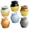 UKCOCO 4sets Pottery Artificial Ceramic Miniature House Decor for Garden Unglazed Flower Pot Lifelike Details for Collectors