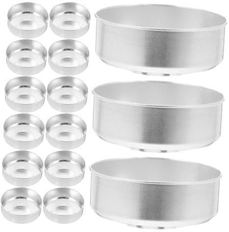 Homoyoyo 50stücke Aluminium Kerzenhalter Kerzenbecher Für Diy Kerzenherstellung Langlebige Aluminium Kerzenhalter Für Teelichter Und Stumpenkerzen Für Familienfeiern Und Romantische Abende