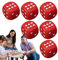 Small Dice, Acrylic Playing Dice, 6-Piece Set with Heart-Shaped Dots, Rounded Corner Portable Toys for Travel, Classroom Activities, Holiday, Event, Game Night Use