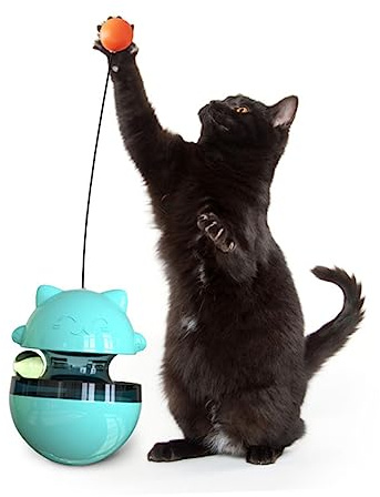 TOYANDONA Jouet Interactif pour Chat Tumbler Entraînement Jouer avec Cat Tumbler