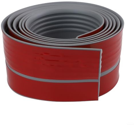 BlesConi Rotolo di battiscopa flessibile da 3 m, antiscivolo, protezione per bordi delle scale, facile installazione per uso interno ed esterno (grigio, 3 m)