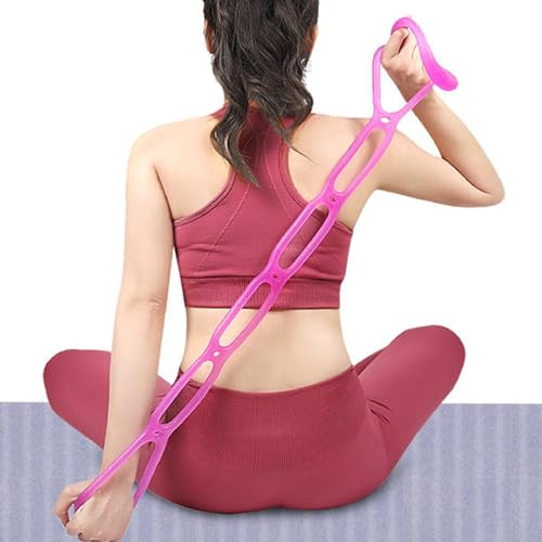 7-Ring Widerstandsband Set Pink | 61 cm Fitnessband für Arm & Schulter Training | Elastisches Physiotherapie Band | Übungsband für Zuhause & Gym | Stretchband für Beine & Rückentraining