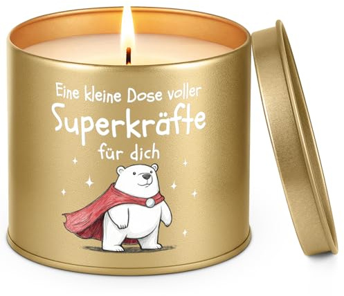 GoMelley Gute Besserung Geschenke für Frauen, Kerze in Spruch (Gold) | Mutmacher Geschenk für Freundin, Motivationsgeschenke für Läufer, Aufmunterung Geschenke, Entspannung Geschenk