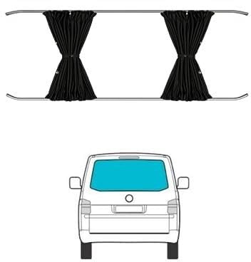 Seitenfenster des Autos Auto-Trennwand und Sonnenschutz Für die Rückseite, Für Ford Für Transit Custom 2006–2020, abnehmbare Schwarze Van-Seitenfenstervorhänge(Black)