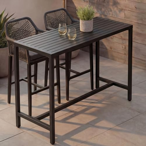 Mendler Stehtisch HWC-P91 Outdoor Metall 105x130x65cm - anthrazit | Gartentisch, Bartisch, Tisch